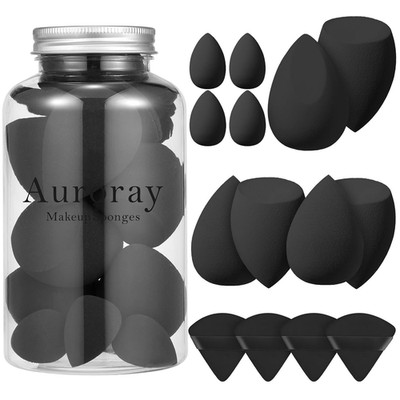 14 Pcs Makeup Sponge Set, Beauty Sponges Blender with 4 Pcs Powder Puff and 4 Pc