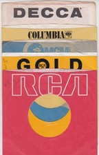 5 pcs - "Various Records" Original Co 7" 45RPM Paper Sleeves - Lot - Used