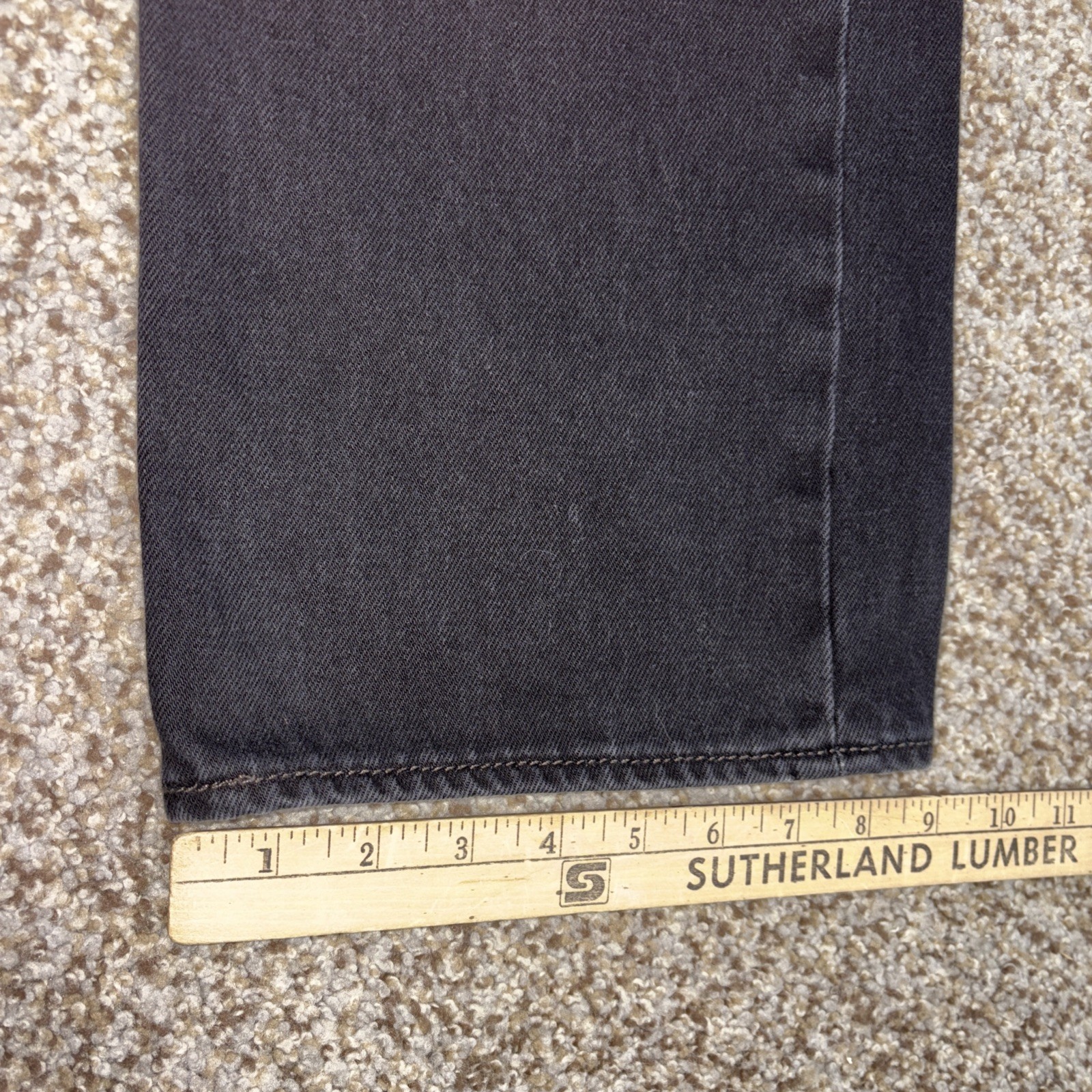 Levi's 501 button fly Jeans Mens 42x30 Black  Denim Straight Leg Fits 40 X 29 - View 11