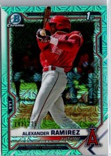 2021 Bowman Chrome Mega Box Prospects Aqua Ref #BCP145 Alexander Ramirez /225