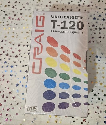 Craig Blank T-120 3 pk Premium High Quality VHS Video Cassette Tapes New Sealed