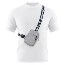 Mini Crossbody Sling Bag Chest Bag Dual Pocket Water Resistant Fanny Pack Run...