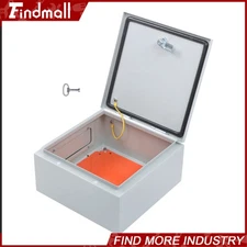 Findmall Steel Electrical Enclosure Box 12" x 12" x 6'' Carbon Steel IP65 Rating