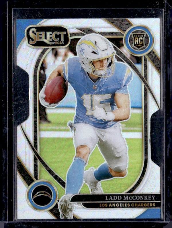 2024 Panini Select #268 Ladd McConkey Silver Prizm Die Cut