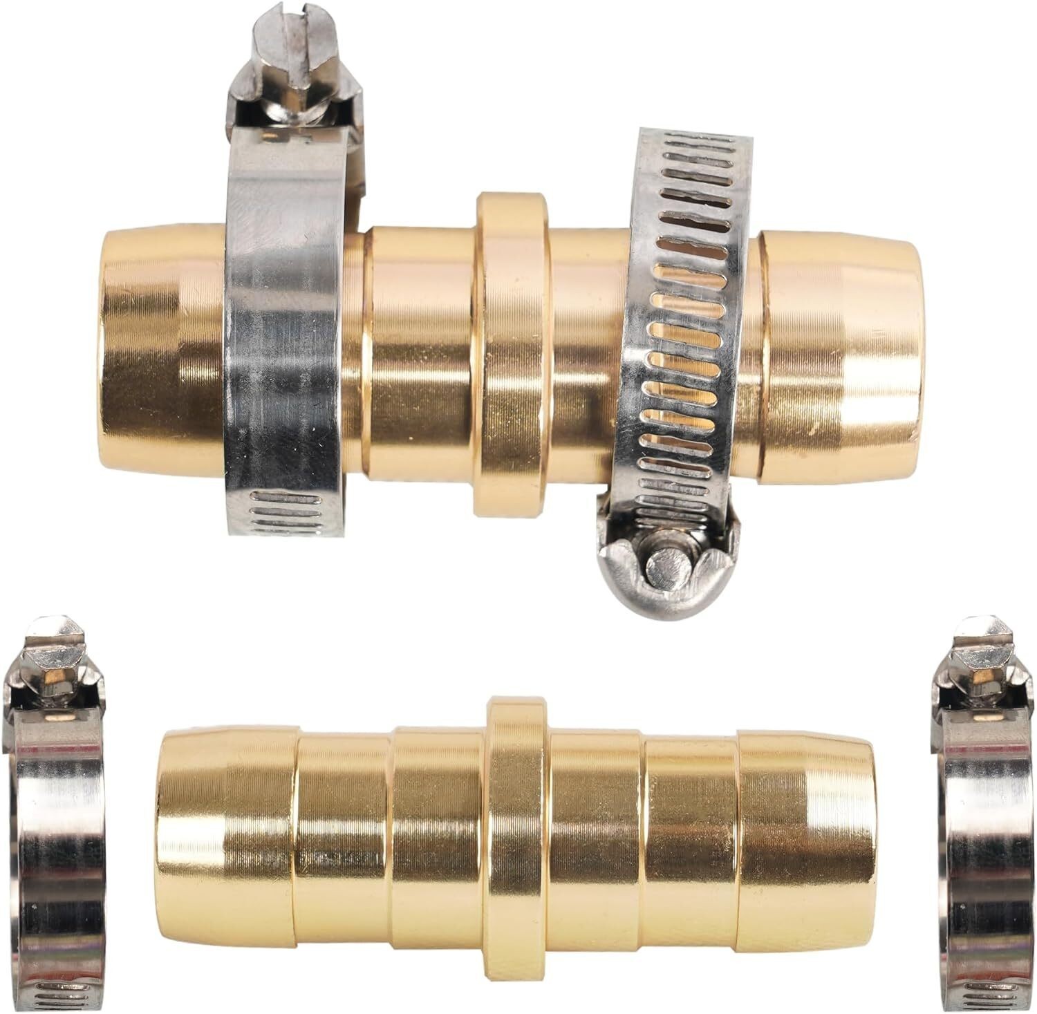 Garden Hose Repair Kit Connector Repair Mender Stainless Clamp Fits 3/4"-5/8"
