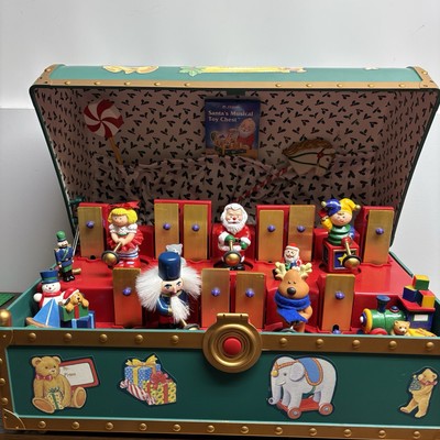 Vintage 1994 Mr Christmas Santa's Music Animated Toy Chest Box 35