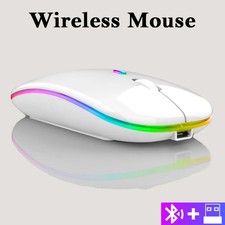 Hot Wireless Bluetooth Mouse 2.4GHz Dual Modes Rechargeable Mice RGB Comfort
