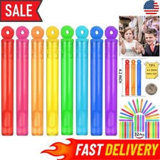 Colorful 32 Piece Mini Bubble Wands Set   Perfect for Kids' Celebrations 
