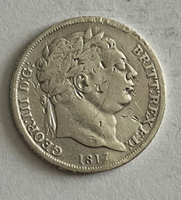1817 George III Silver Sixpence Coin