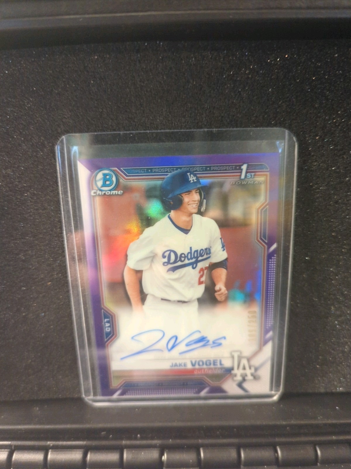 2021 Bowman Chrome JAKE VOGEL 1st Prospect Purple Refractor Auto /250