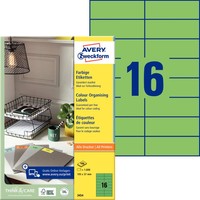 Avery Zweckform Universal-Etiketten, 105 X 37 Mm, GrüN 1 Bis 20 Stk Spare 16%