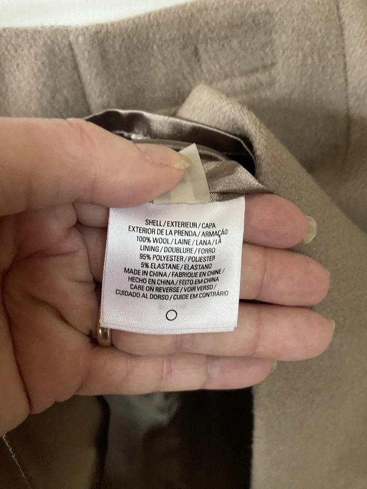 Minifalda de lana Elite Tamari talla 12 beige Foto 4 de 4