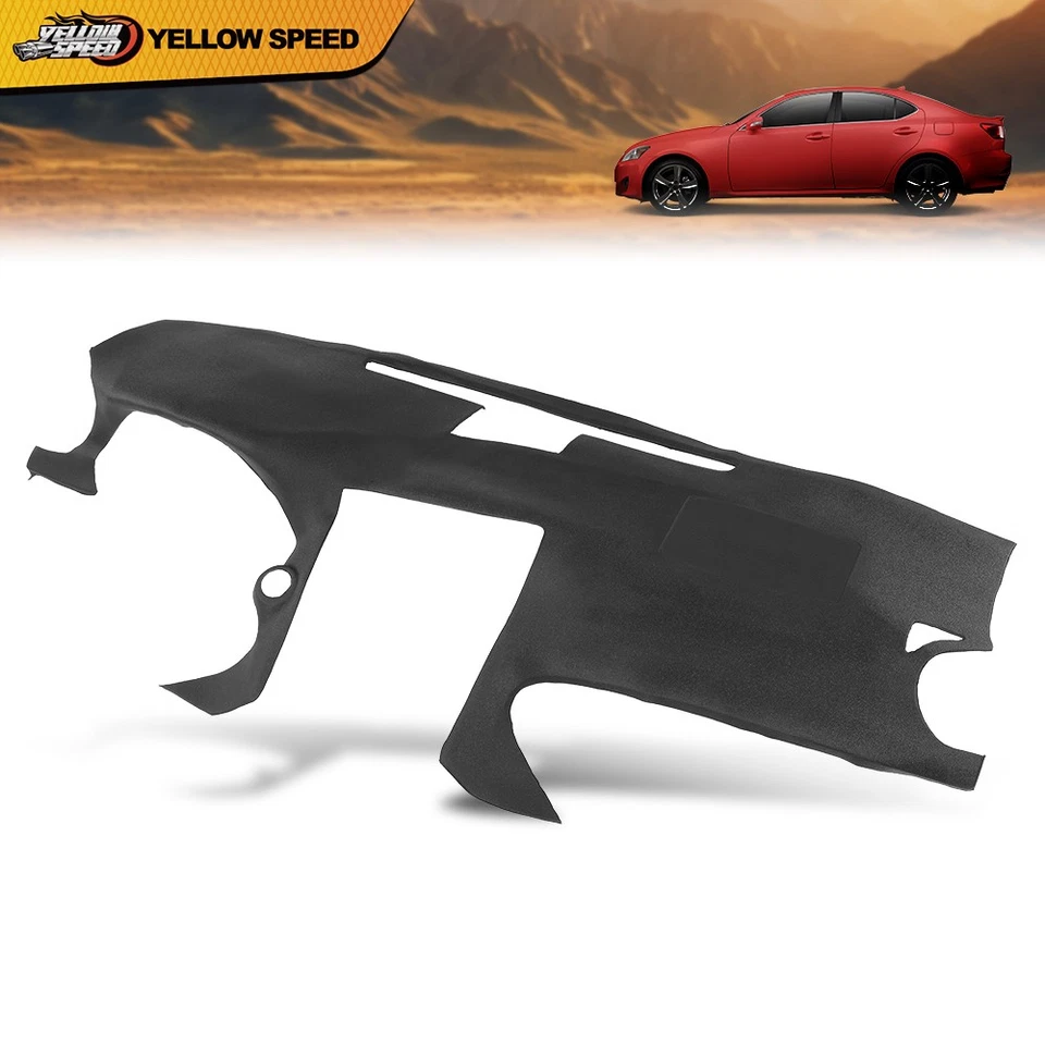 Cubierta de tablero de instrumentos negra apta para Lexus IS250 IS350 2006-2013 Foto 2 de 4