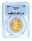 2001 $25 American Gold Eagle 1/2 Oz PCGS MS70