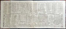 Antique Chatelain Print 1713 Etching Family Tree Pagan Deities Myth