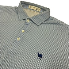Holderness Bourne The Porter Golf Polo Shirt Mens XXL Blue Geometric Performance