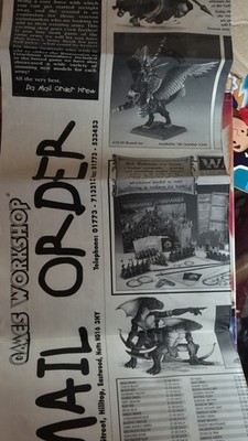 Vintage Games Workshop Mail Order Leaflet Flyer Retro Oldhammer Warhammer OOP