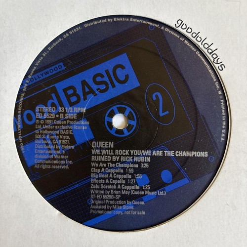 Queen - We Will Rock You / We Are The Champions LP Vinyl Record Promo Remix - Picture 3 of 12