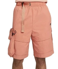 Nike Cargo Shorts Tech Pack Woven Sportswear Unlined Orange DM5592 Men's S Small