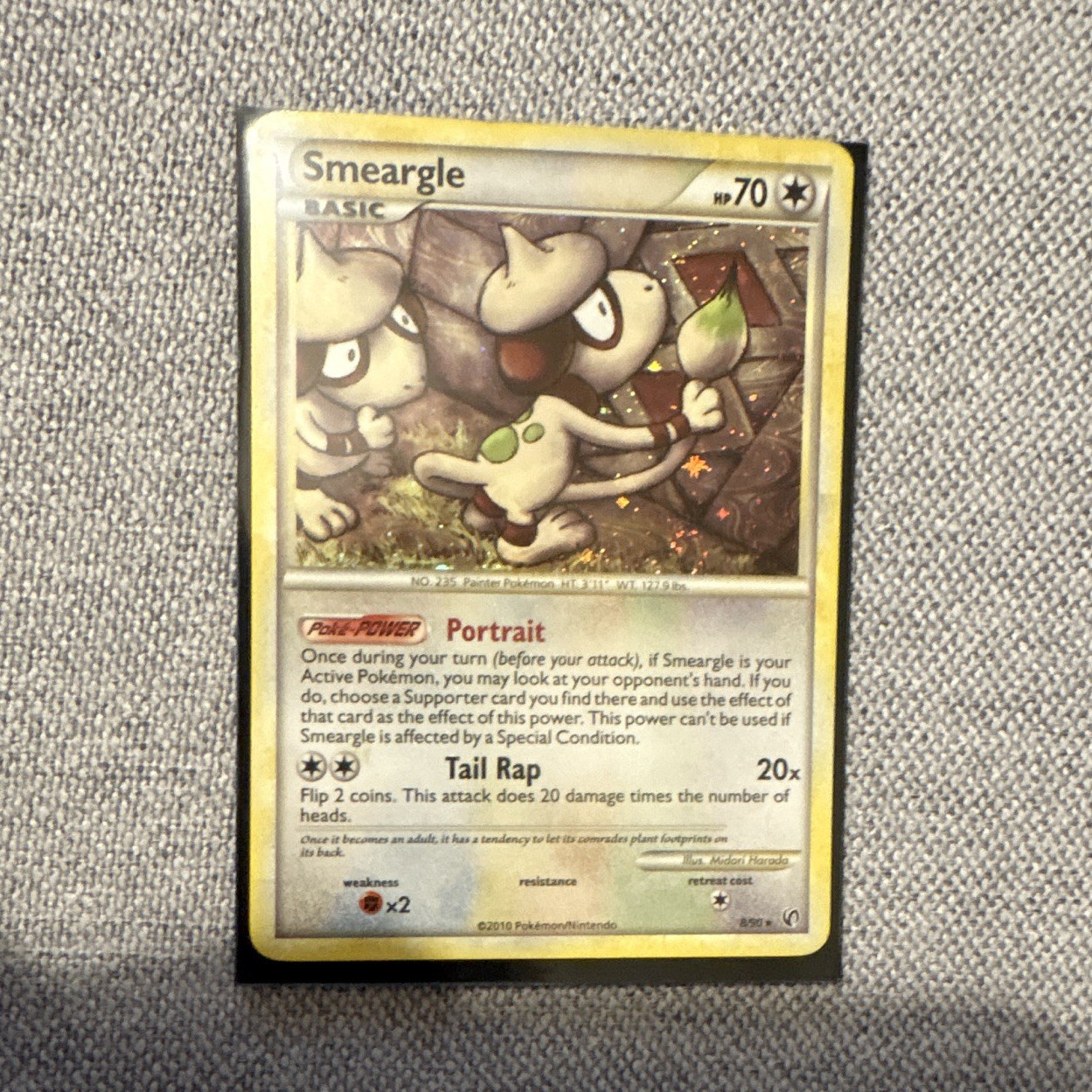 Pokemon TCG Smeargle 8/90 Undaunted Holo Rare 70 HP English 2010