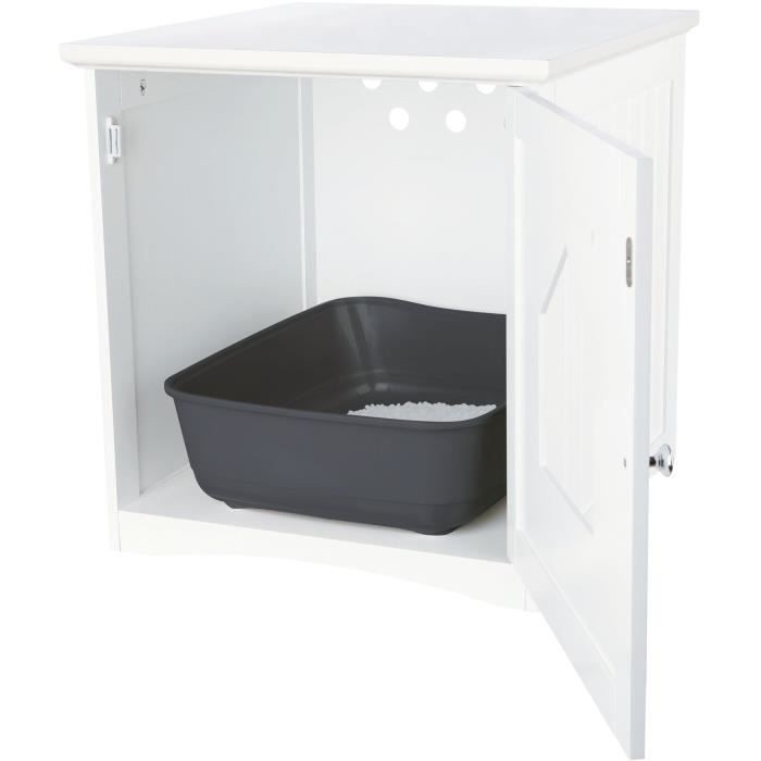 Cabine de toilette TRIXIE 49x51x51 cm blanche idéale pour un salon moderne et propre