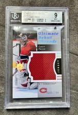 Carey Price Ultimate Debut Threads 86/200 Bgs 9