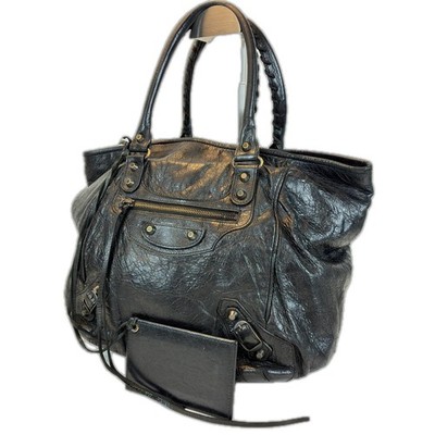 BALENCIAGA The Sunday Handbag Tote Bag 228750 leather black