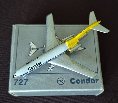 SCHUCO 784/2 - CONDOR BOEING 727  METALL FLIEGER MIT OVP MADE IN GERMANY 1:600
