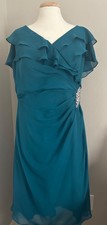 Jade by Jasmine Mother of the Bride Groom dress formal wedding gala size 14 Teal