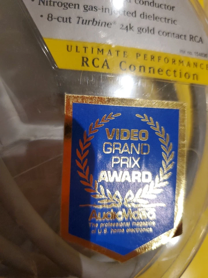 Monster M1000V Silver Composite Video Cable MSeries Single RCA 3.2 ft 1M - NEW - Image 2 of 4