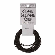 1.5mm Dark Brown Greek Leather Round Cord 41573 5 meters , Round Cording