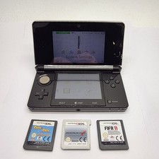 Nintendo 3DS Cosmos Black Console Complete & Charger + 3 Games