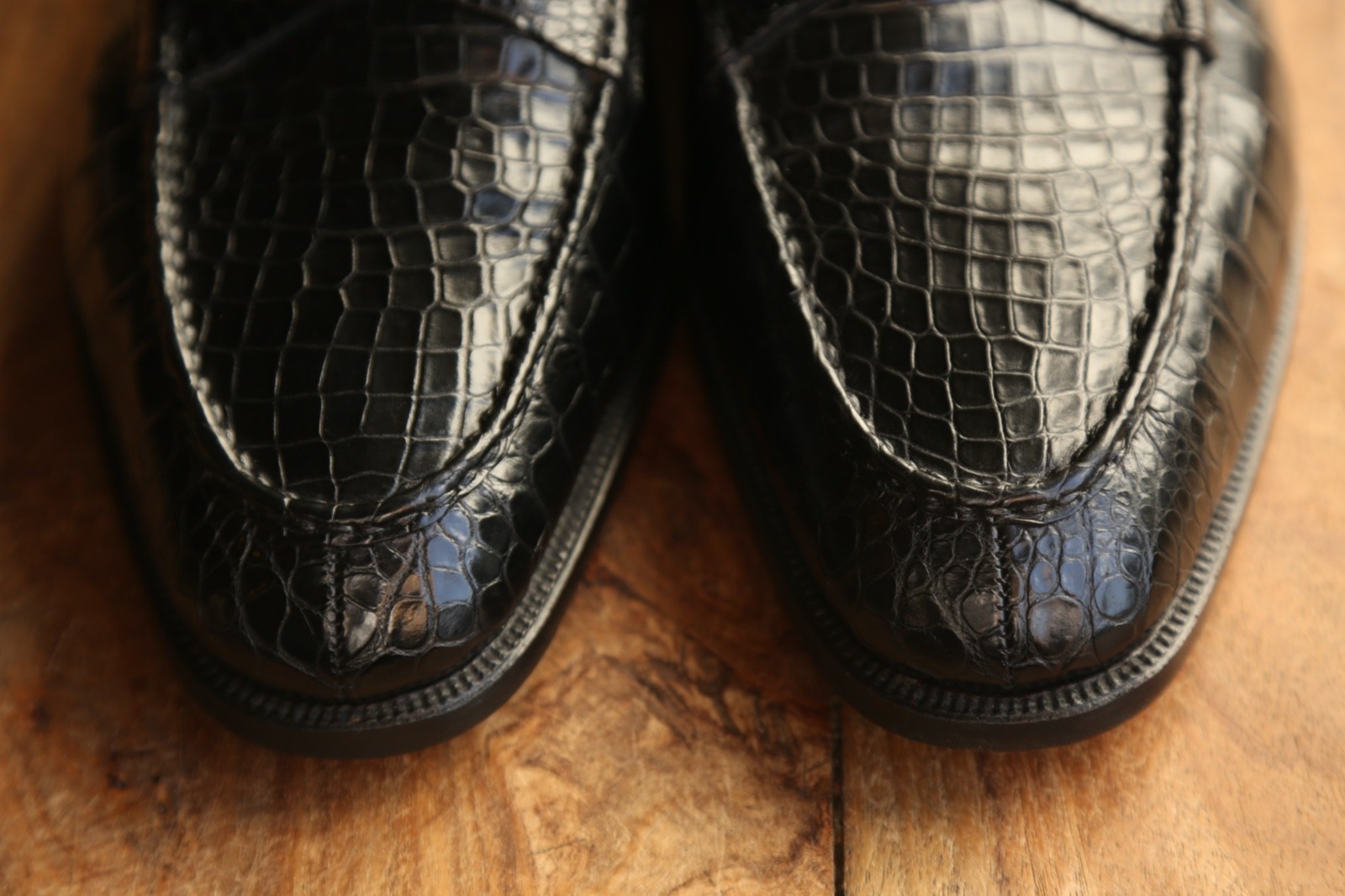 George Cleverley Bespoke Black Crocodile Silver Bit Shoes Loafers Mens UK 11 image 8