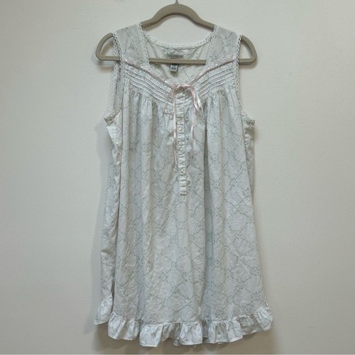 Lord & Taylor Vintage Bridal Nightgown Slip Dress Chemise 100% Cotton Size Large