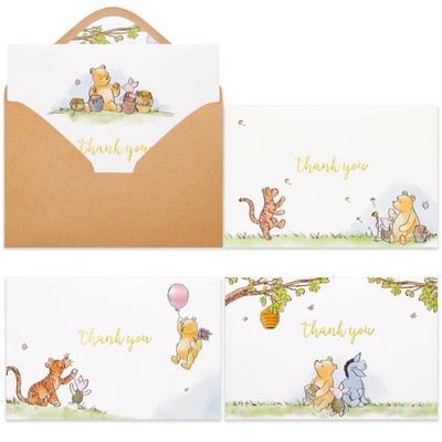 50 Pack Cute Bear Thank You Cards Blank Inside with Envelopes and Stickers fo...