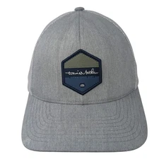Travis Mathew Est. 2007 Snapback Trucker Hat Gray OS 110 Flexfit Tech Yupoong