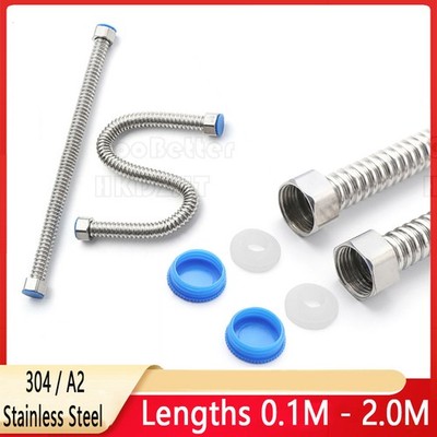 Shower Hose 0.1M - 2M Stainless Steel 304 Flexible Shower Bathroom Pipe 16 Bar