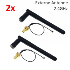 2x 2.4GHz WLAN Antenne 3dBi RP-SMA IPEX Kabel für ESP32 IoT Boards ESP8266 ESP32