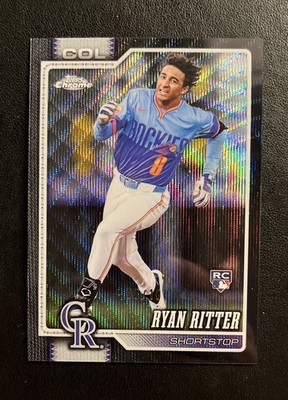 Topps Chrome 2026 Ryan Ritter RC Black Geometric 8/10 #122 Colorado Rockies
