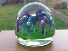 SCOTIA GLASS -WILLIAM MANSON Snr  'FOUNTAIN' GLASS PAPERWEIGHT - 'THISTLE' Cane
