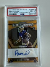 2024 Panini Prizm Draft Picks - Gold Auto Rome Odunze RC 1/10 PSA 10 - Bears
