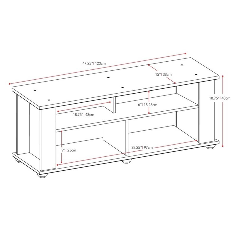 Atlin Designs Contemporary Engineered Wood TV Stand for TVs up to 55" in Black