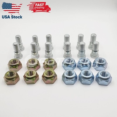 12x Wheel Nut + Stud Front 6 Right + 6 Left for ISUZU NPR NQR NPR