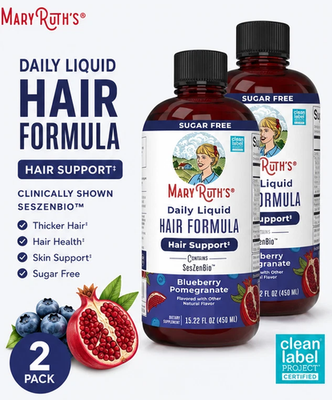 #ad 2 Pack Mary Ruth#x27;s Liquid Hair Growth Formula Blueberry Pomegranate Biotin $27.66