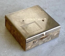 Vintage Portable Flip-out Cigarette Pocket Ashtray. Brass Box