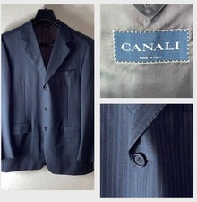 Canali Men  s 42R Charcoal Grey Pinstripe Suit Jacket Blazer
