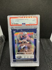 2021 Contenders Optic Mac Jones Blue 99 Psa 9 Rookie Ticket 82 Patriots