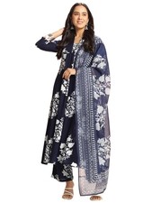 GoSriKi Women's Rayon Viscose Anarkali Printed Kurta with Pant  Dupatta