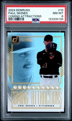 2024 Panini Donruss Coming Attractions Paul Skenes #10 (RC) PSA 8