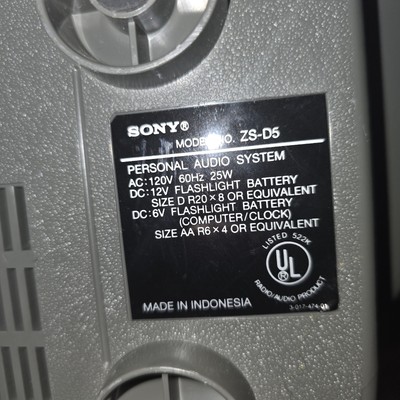 Sony ZS-D5 - boombox - CD for sale online | eBay